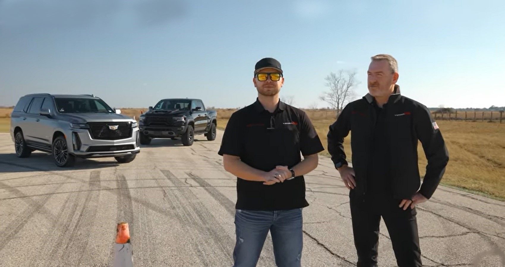 Here's How Close The Cadillac Escalade And Ram TRX Are In A Drag Race