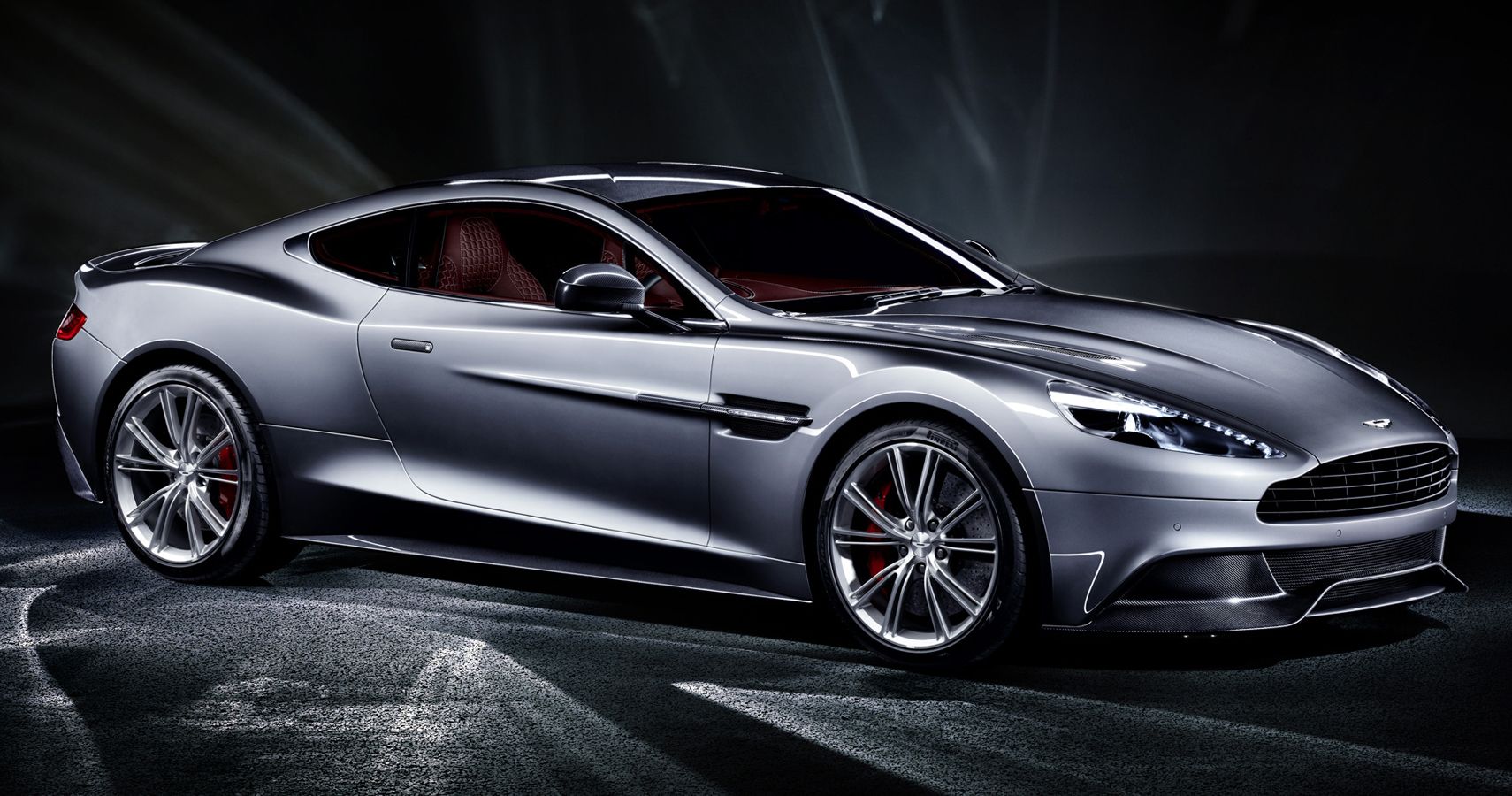 Aston Martin Vanquish Featured Front Quarter Tungsten Silver Studio