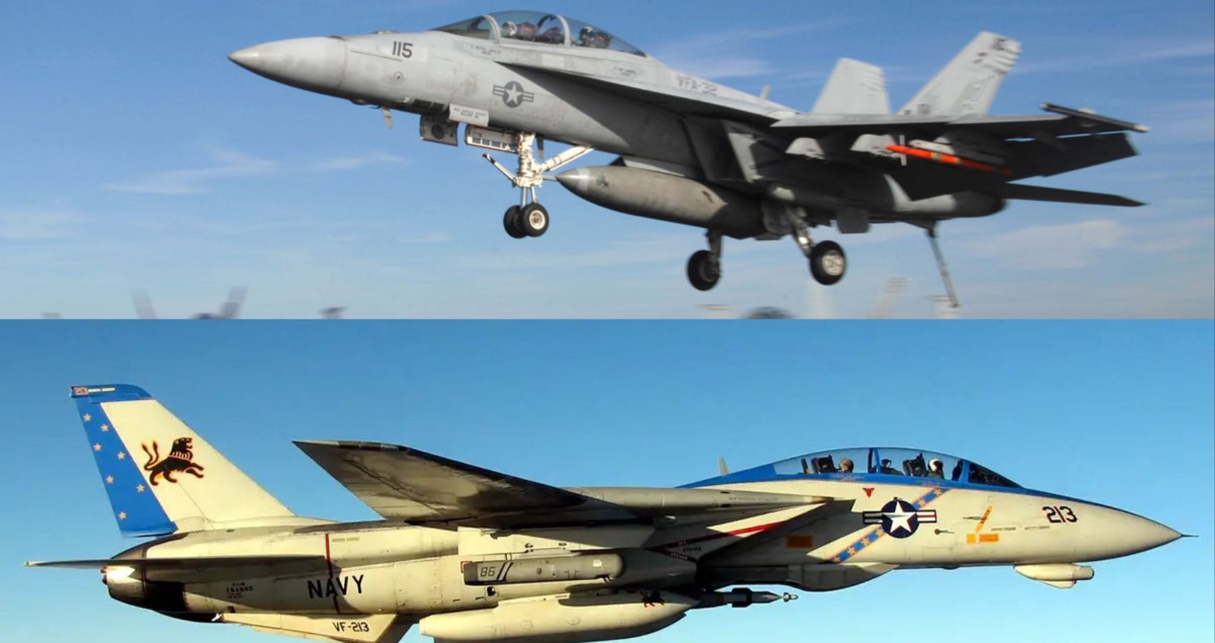 How The F-14 vs F/A-18 Super Hornet Stars From Top Gun Compare