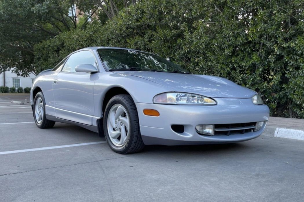 Silver Mitsubishi Eclipse parked