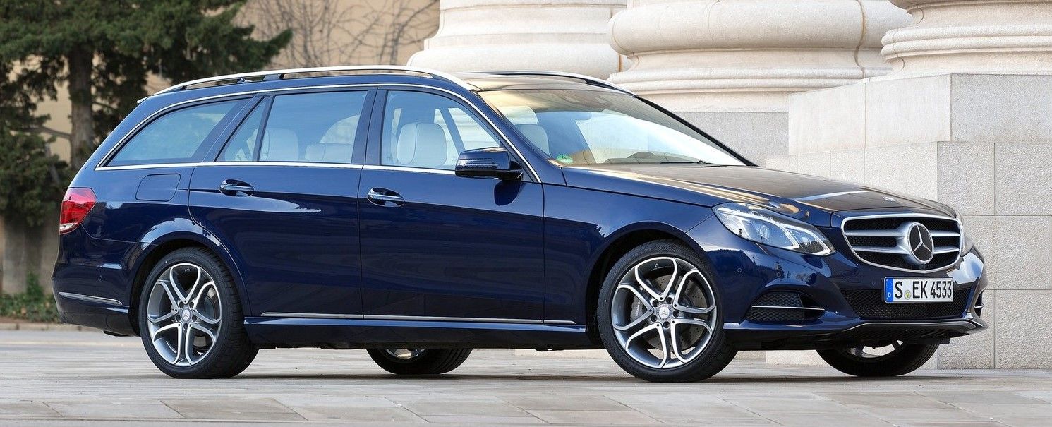 Blue 2014 Mercedes-Benz E-Class Wagon parked outdoors