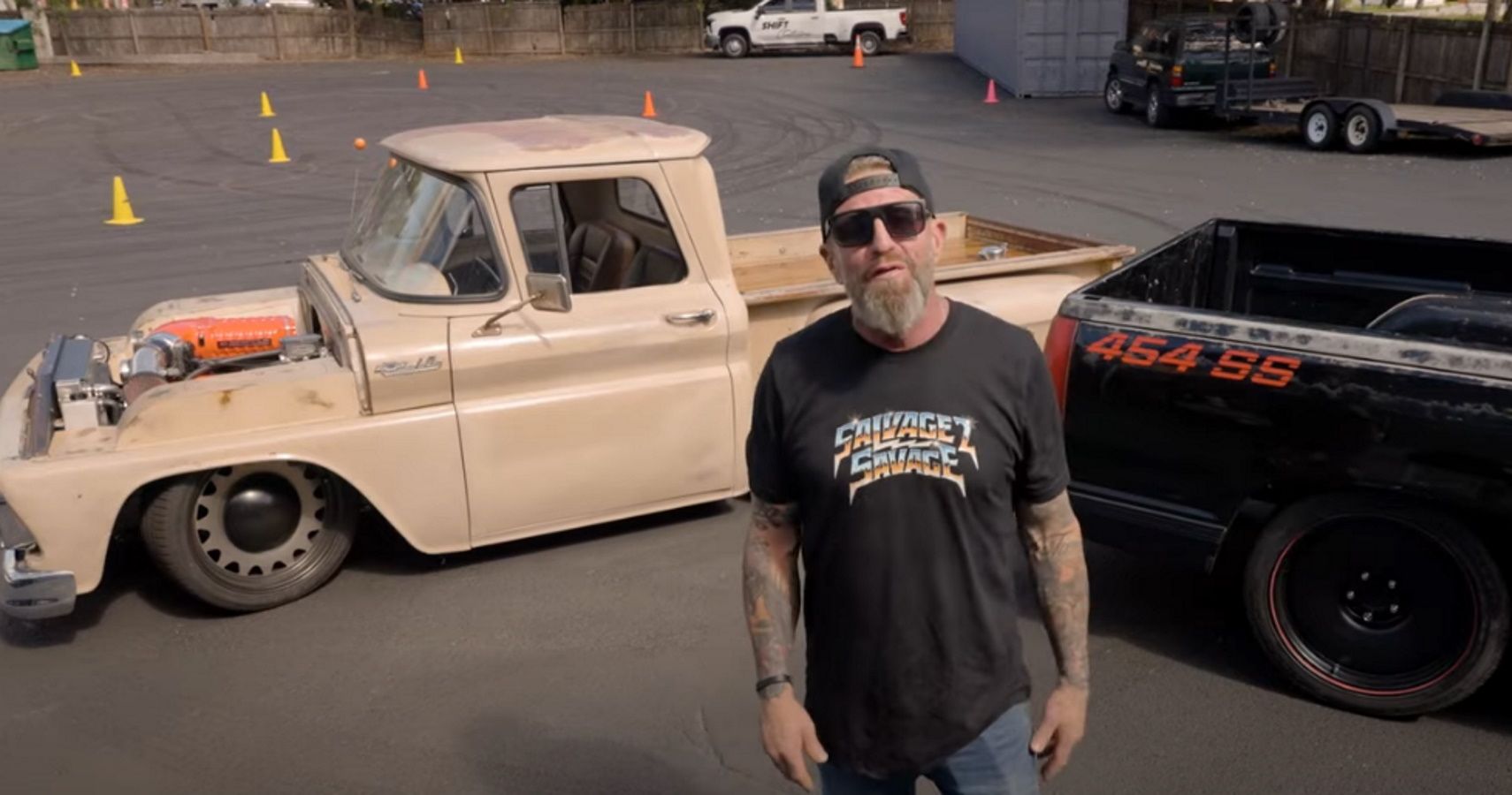 Mikey Rolls with a 1962 Chevrolet C10 Stepside and a 1991 Chevrolet Silverado 1500 454 SS