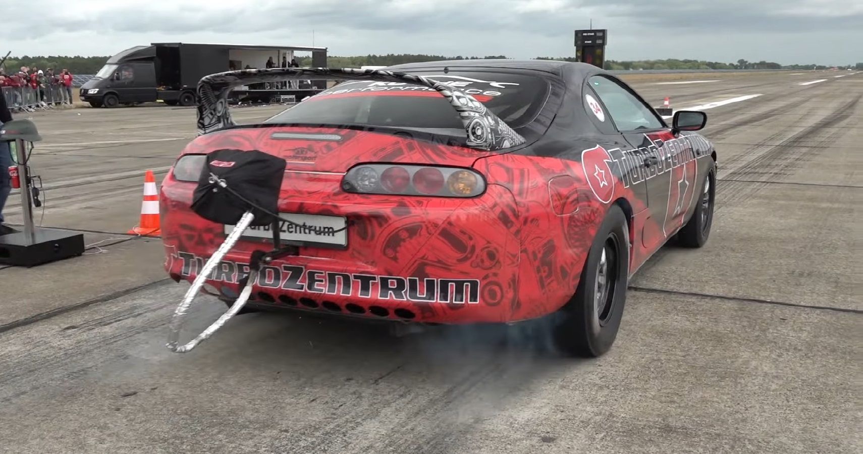 Watch This 1,450-HP MK4 Toyota Supra Tear Up An Airport Runway