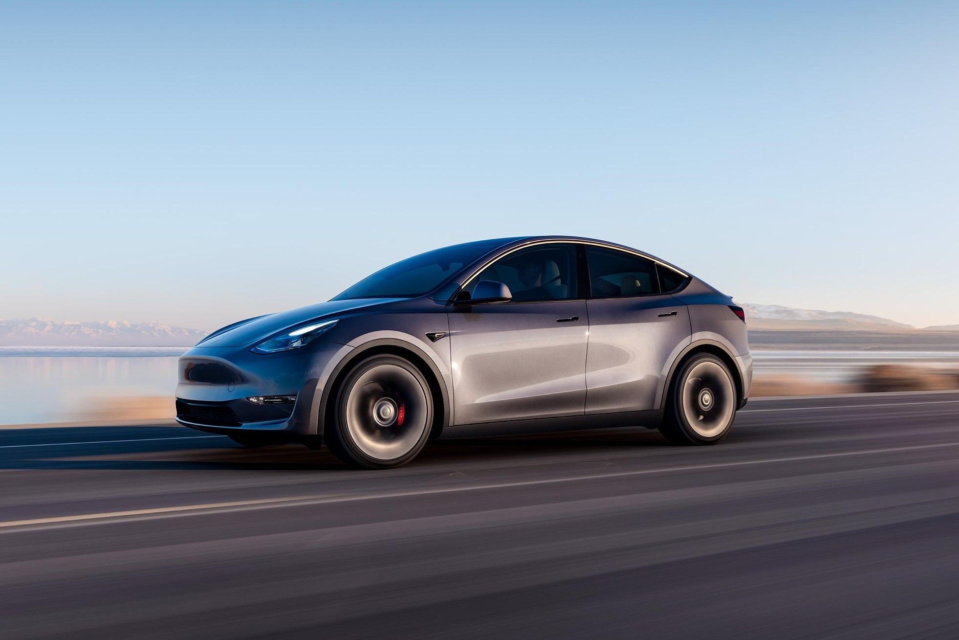 The 2023 Tesla Model Y on the road. 
