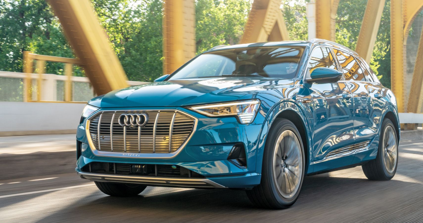 2019 Audi e-tron driven on the road