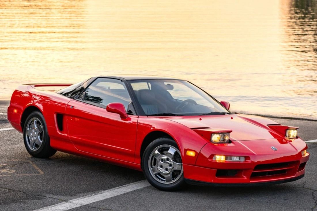 Red Acura NSX parked