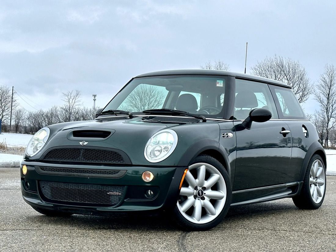 Green MINI Cooper S parked