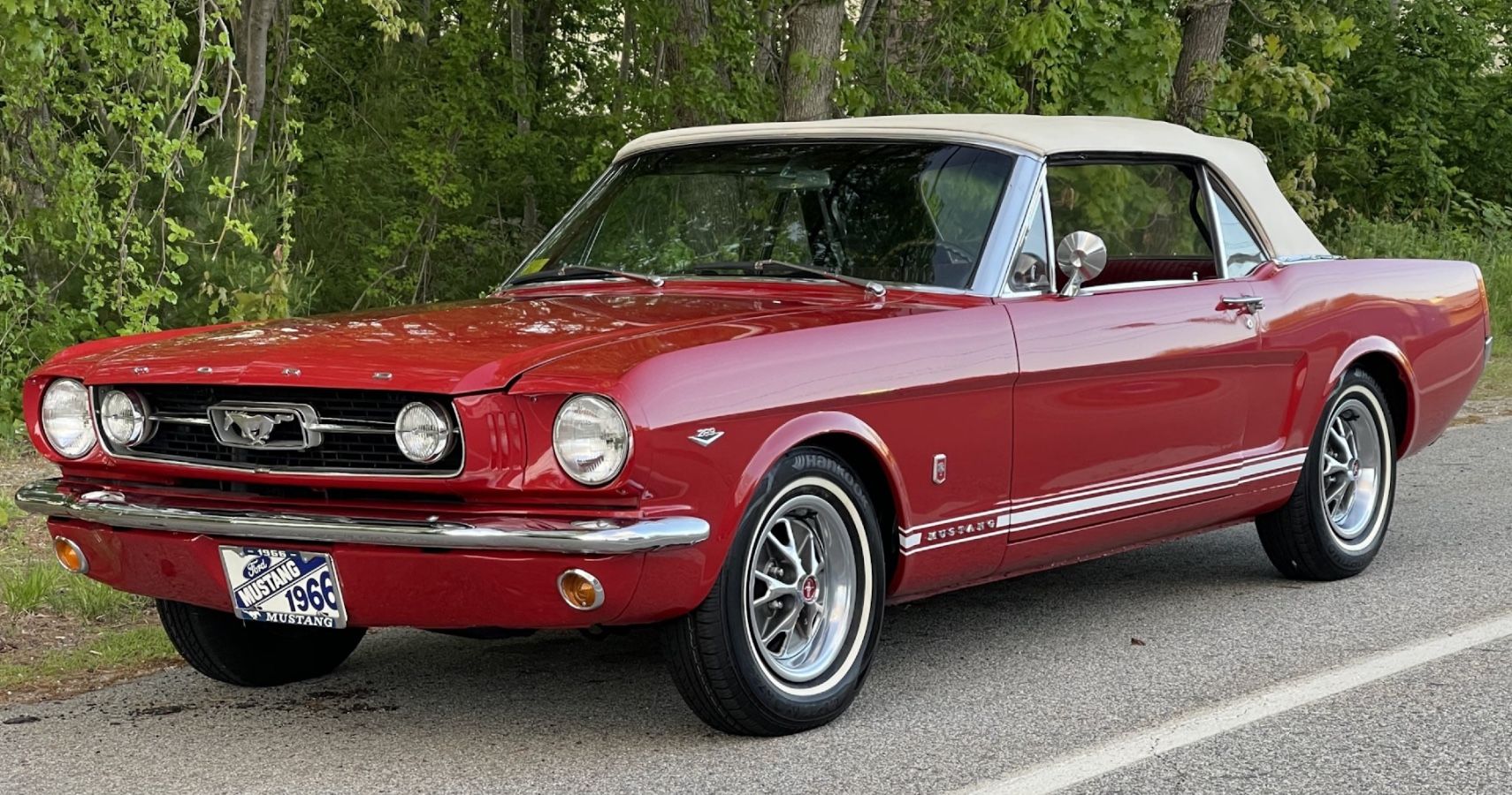 Red 1966 Ford Mustang On Rent Classic Muscle car