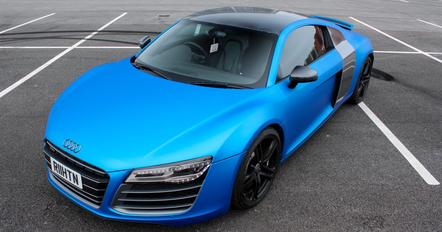 Wrapped blue Audi R8