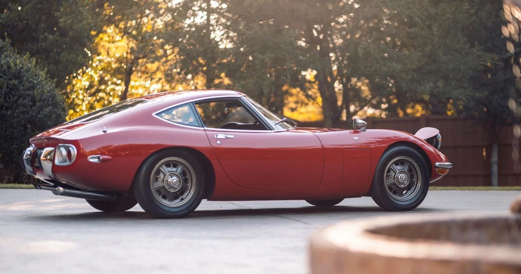 Red 1967 Toyota 2000GT sports car