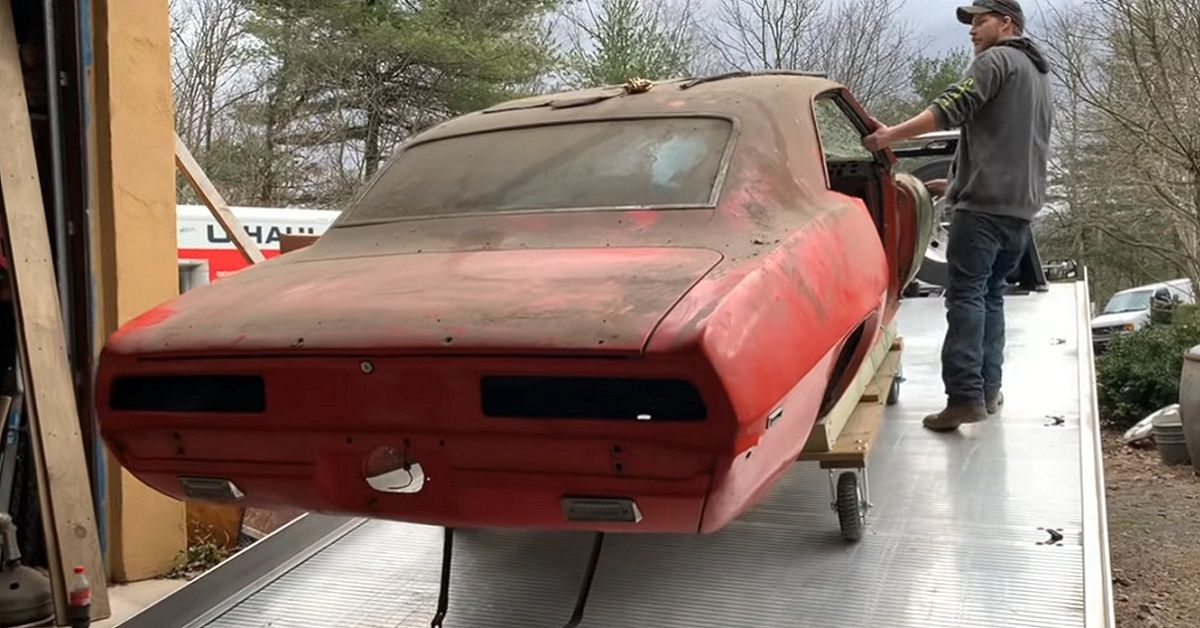 Red 1969 Chevrolet Camaro RS SS Barn Find