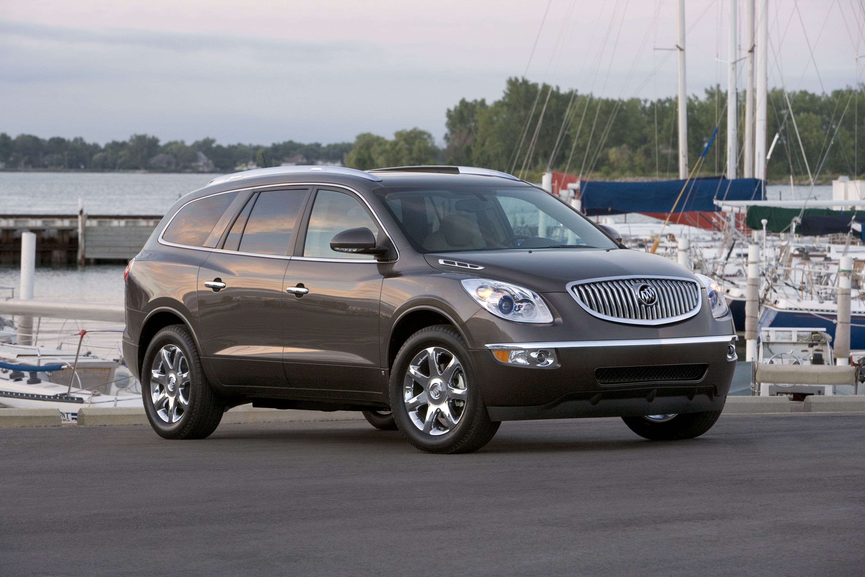 Black 2008 Buick Enclave on the road