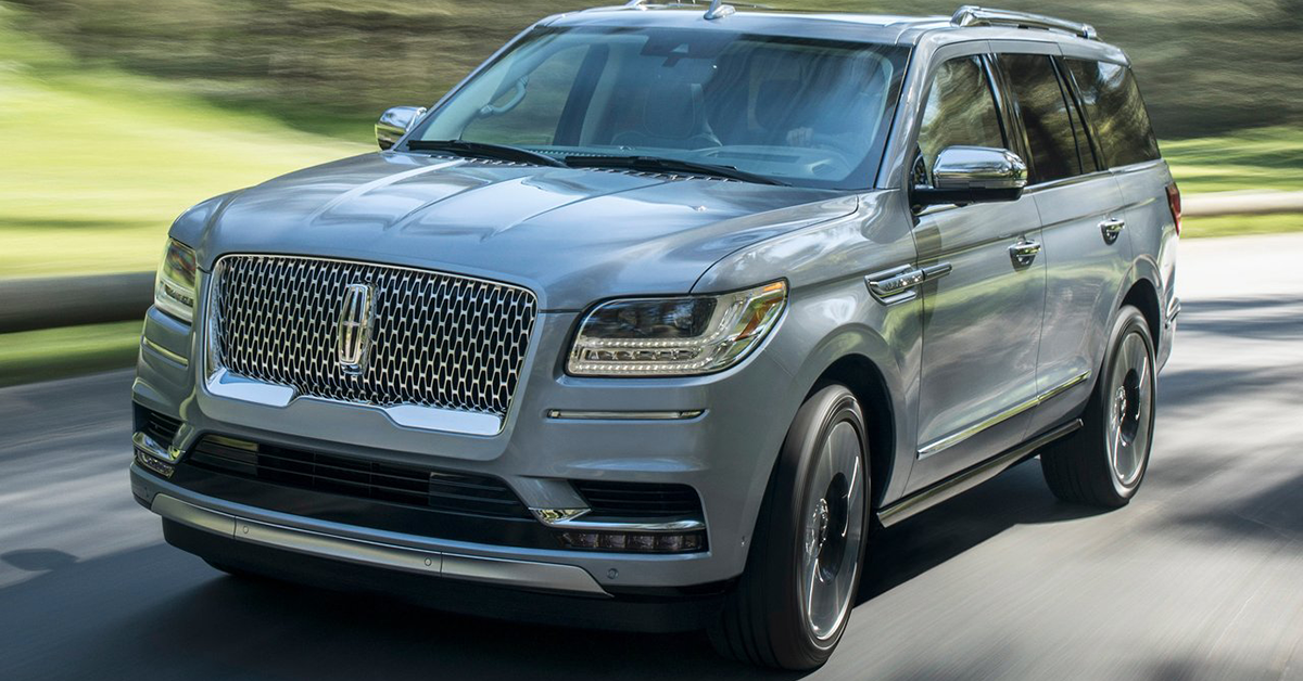 Gray 2018 Lincoln-Navigator on the road