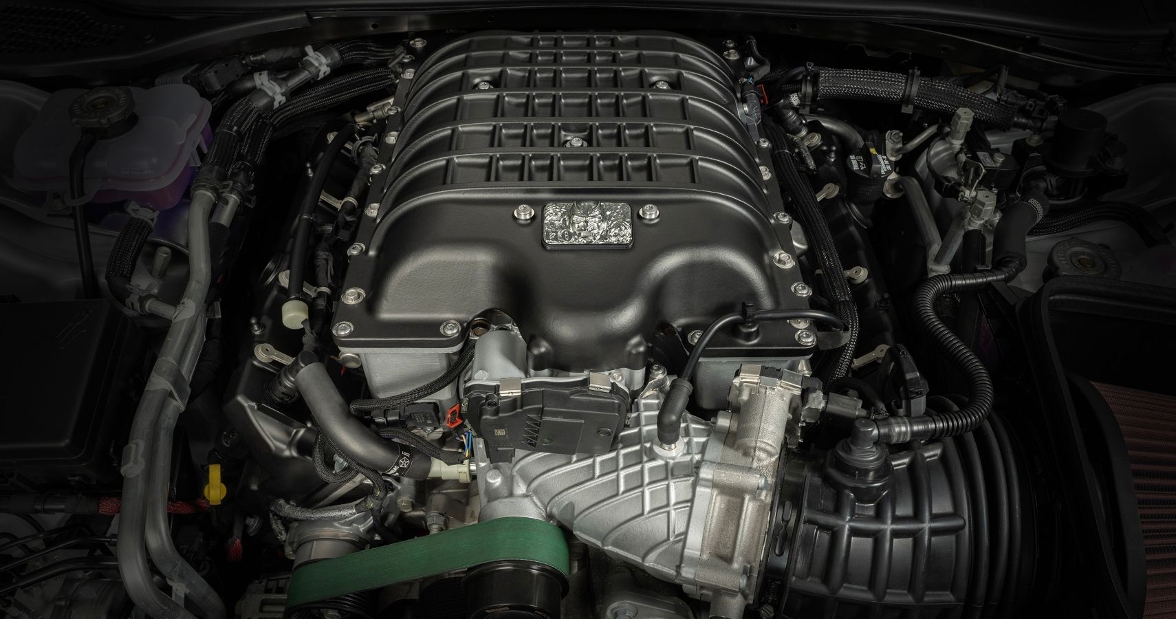 Close up engine 2023 Dodge Challenger SRT Demon 170 