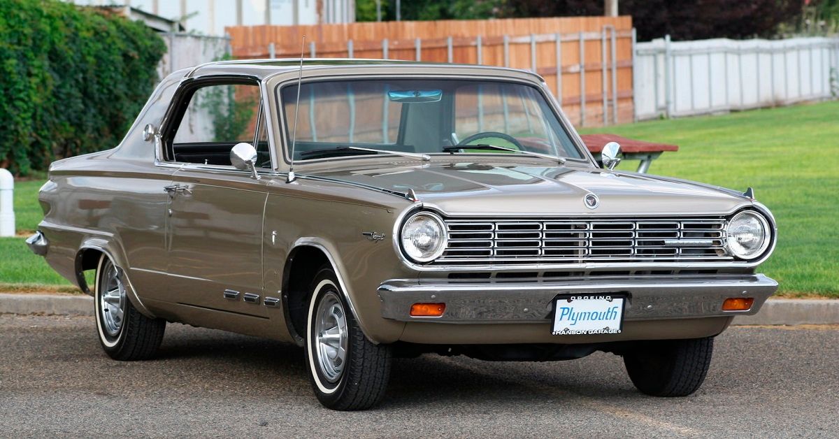 1965 Plymouth Valiant in a Parking Lot