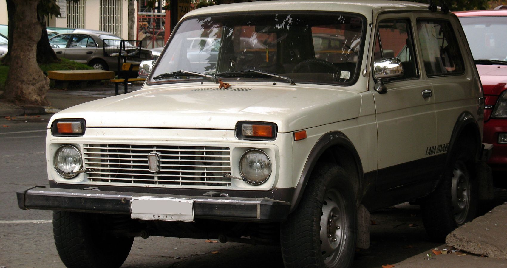 Lada Niva with Headlight Wipers