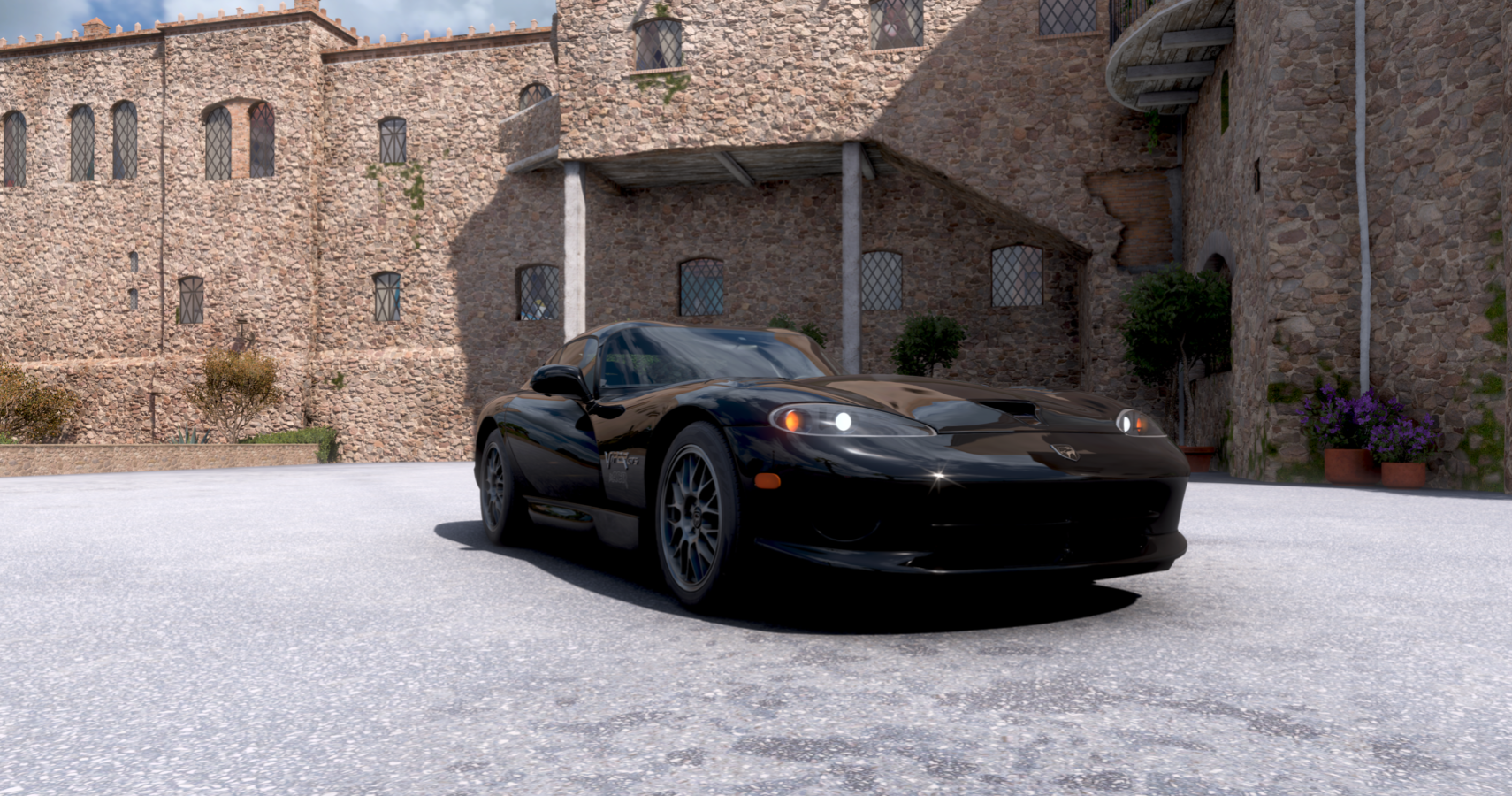 A black 1999 Dodge Viper GTS ACR in FH5