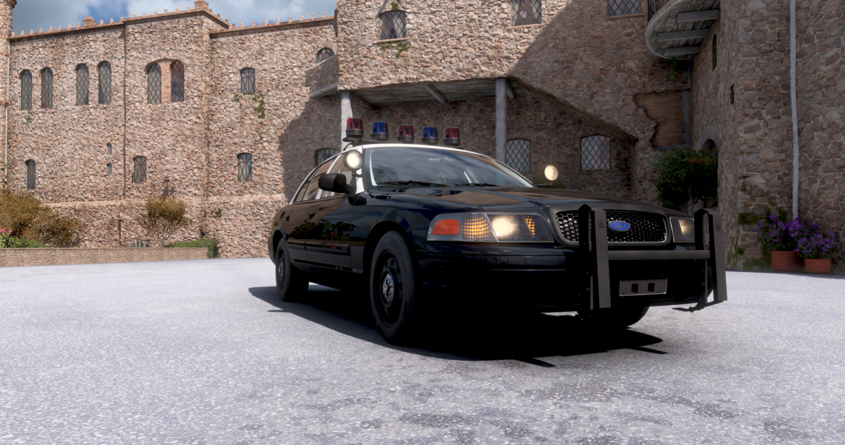 A black 2010 Ford Crown Victoria Police Interceptor in FH5