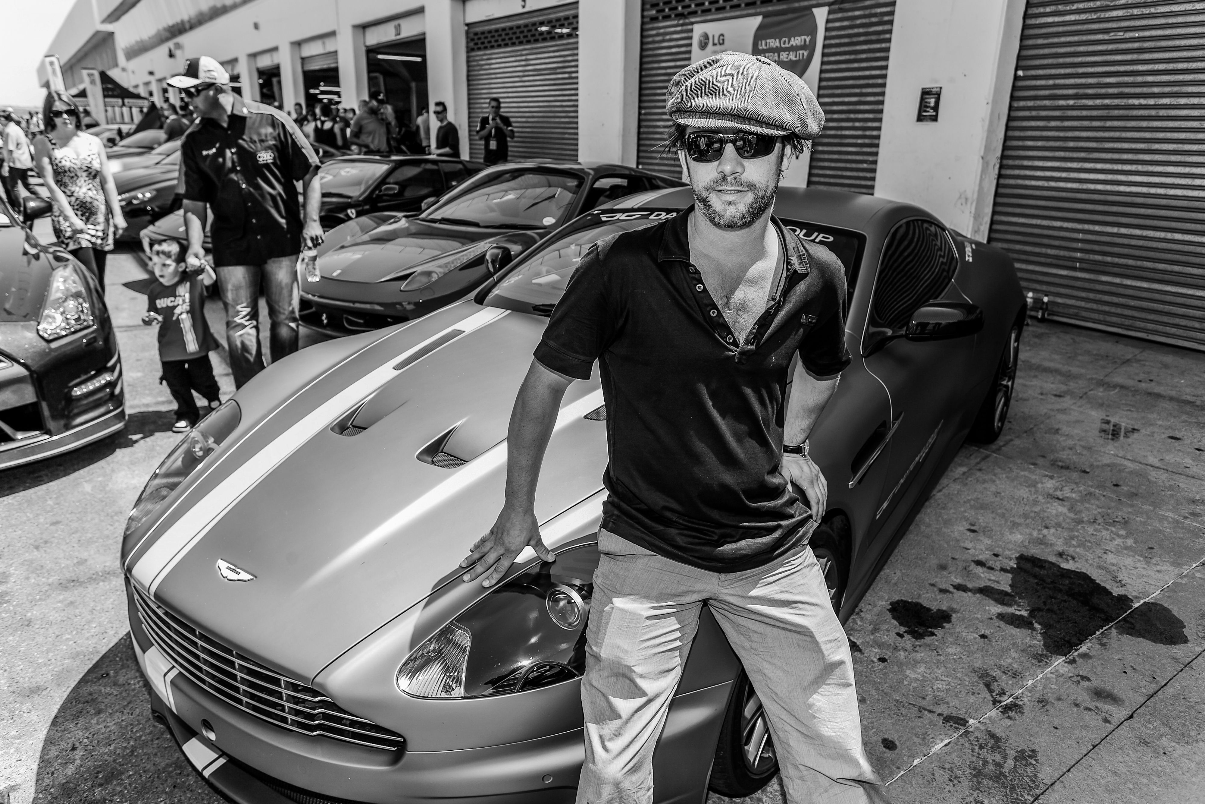 Jay Kay with his Aston Martin