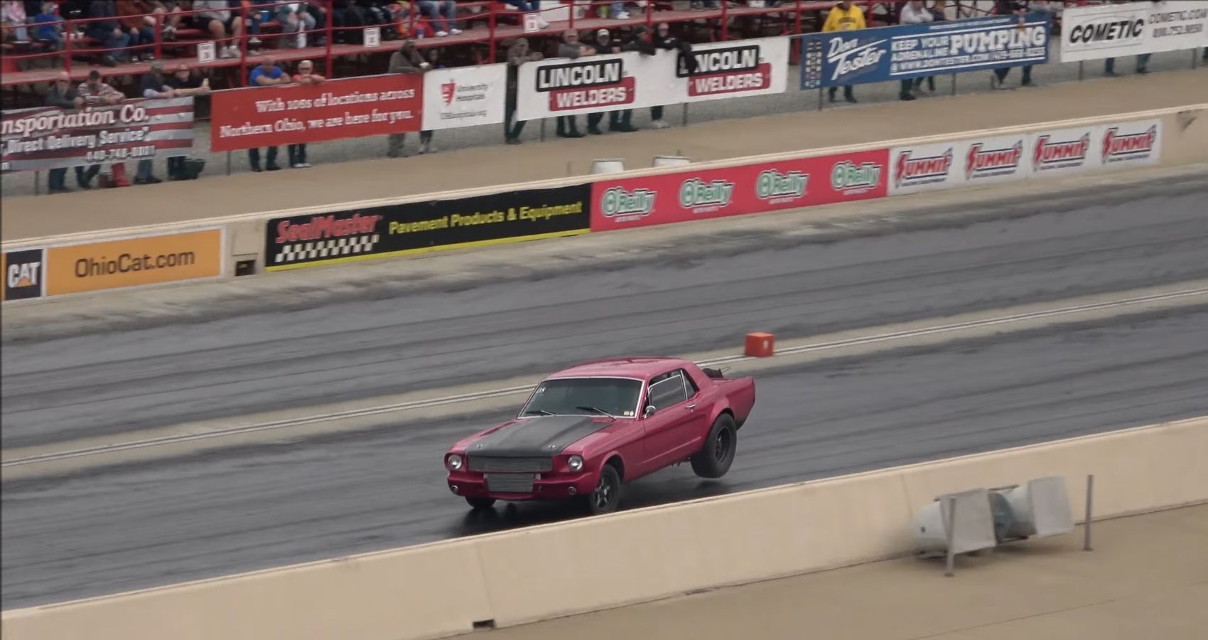 Mustard Drag Racing These Close-Calls Show Why Ford Mustangs Are Unruly On The Drag Strip