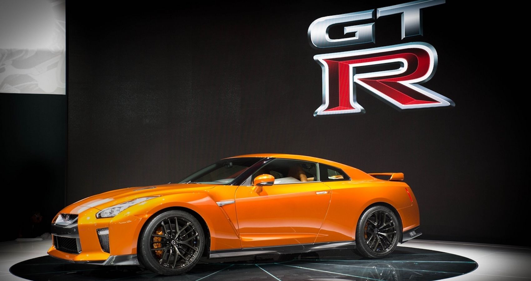 Orange Nissan GT-R R35 supercar
