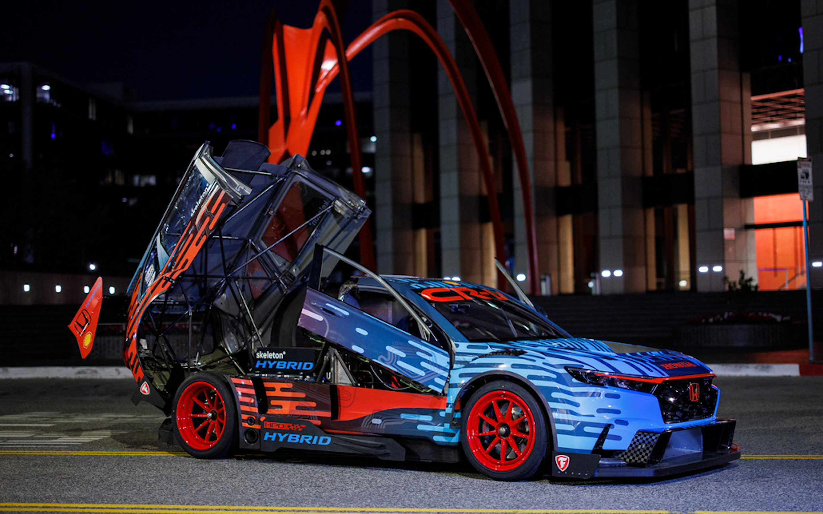 Portas abertas do IndyCar Honda CR-V Hybrid Racer