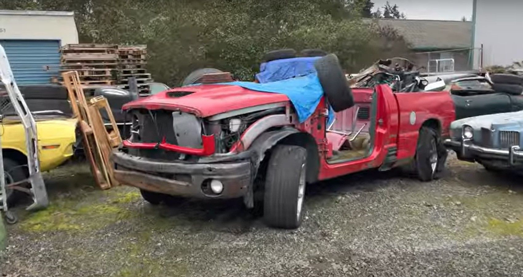 This YouTuber Organizes His Classic Car Junkyard With Some Brute Force