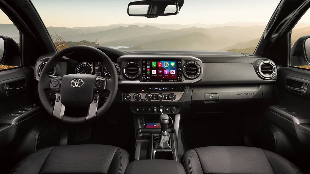 The interior of the 2023 Toyota Tacoma. 