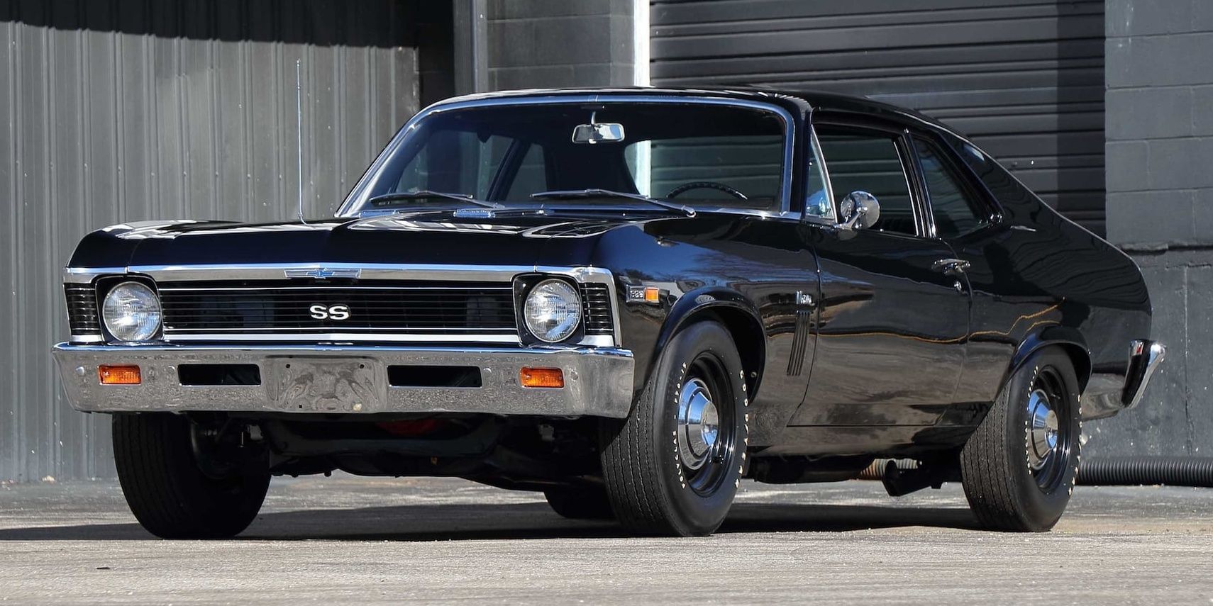 1969 Chevrolet Nova SS 396 black muscle car