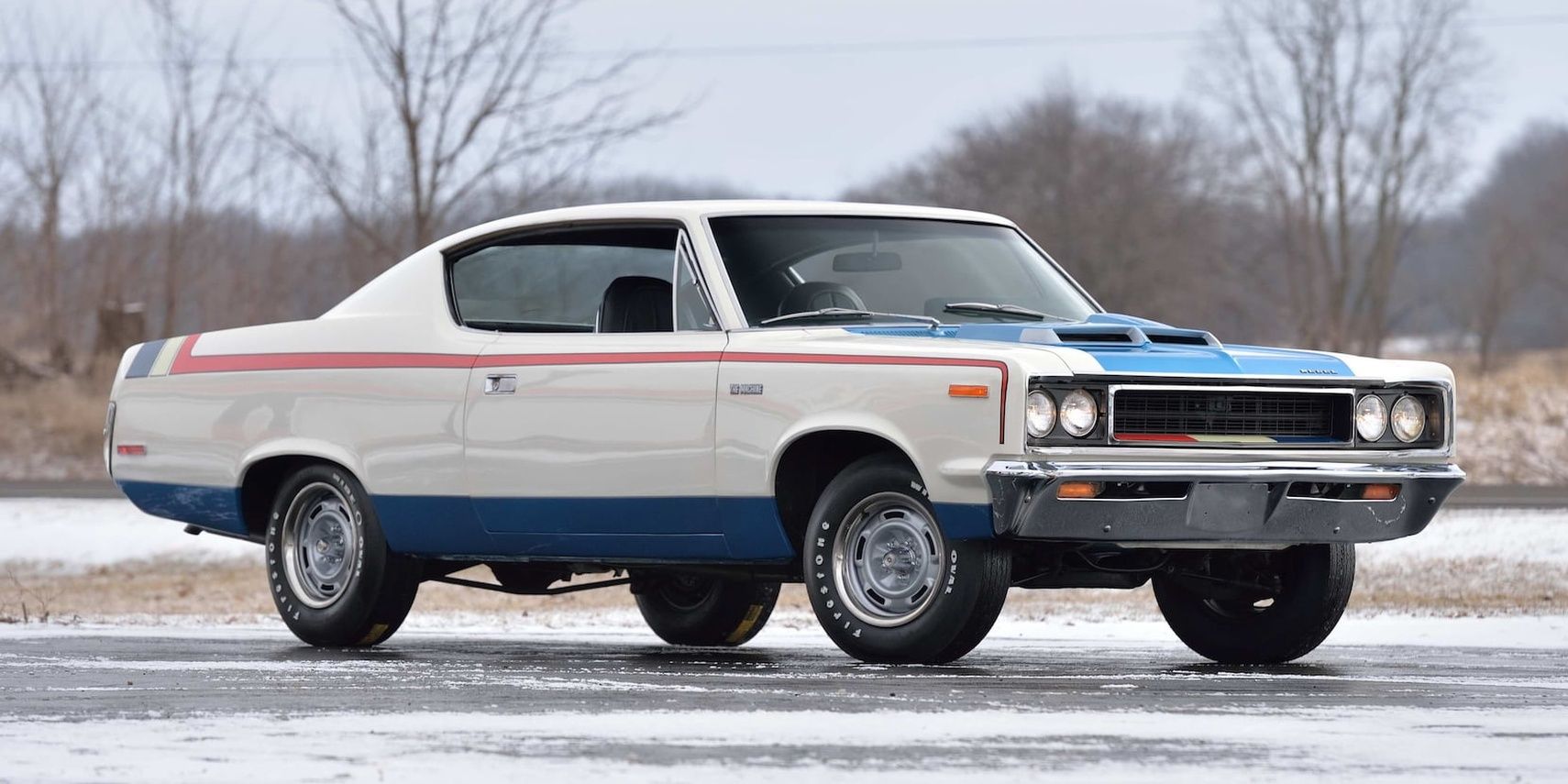 White 1970 AMC Rebel Machine 