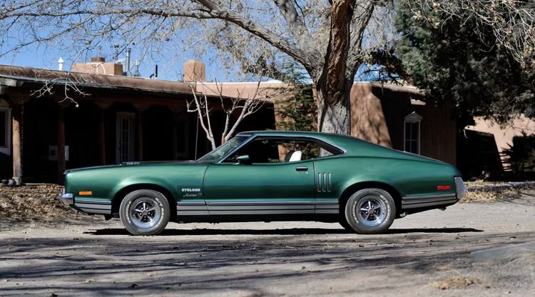 1972 Mercury Montego GT parked green