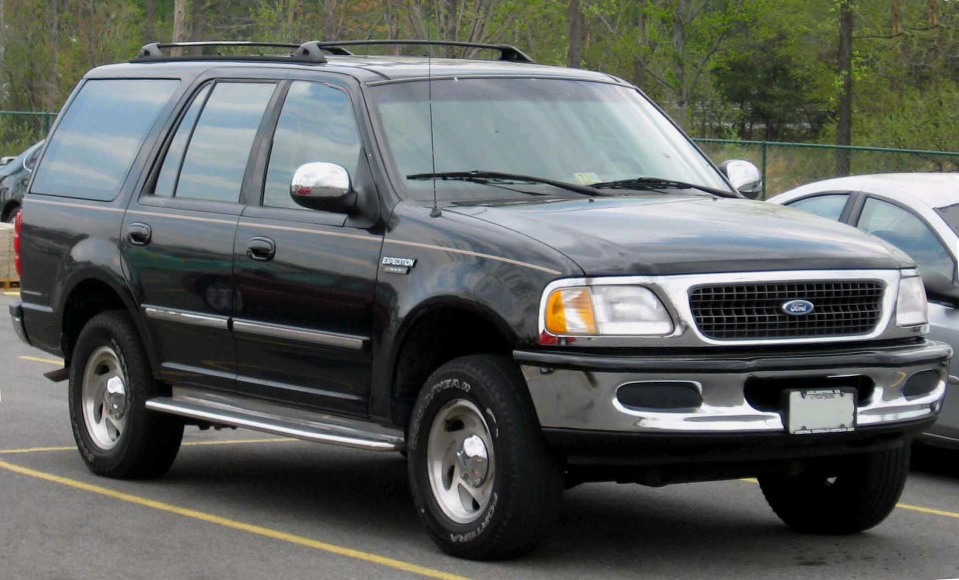 Black 1997 Eddie Bauer Ford Expedition in the parking lot