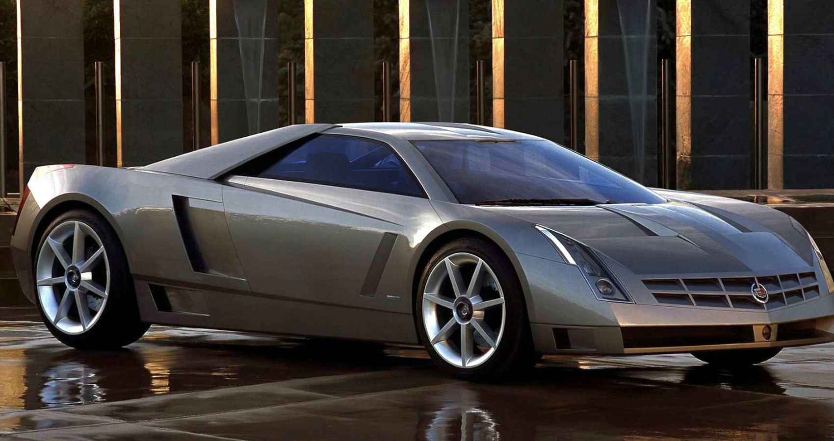 2002 Cadillac Cien Concept In Silver Side View 