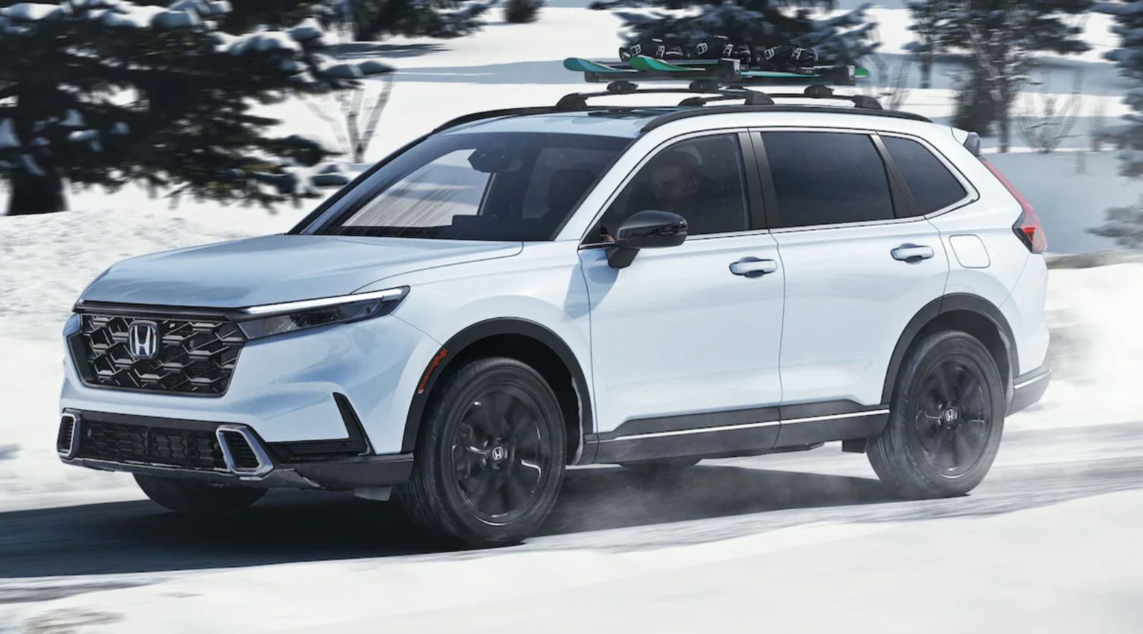 The 2023 Honda CR-V on the snow. 