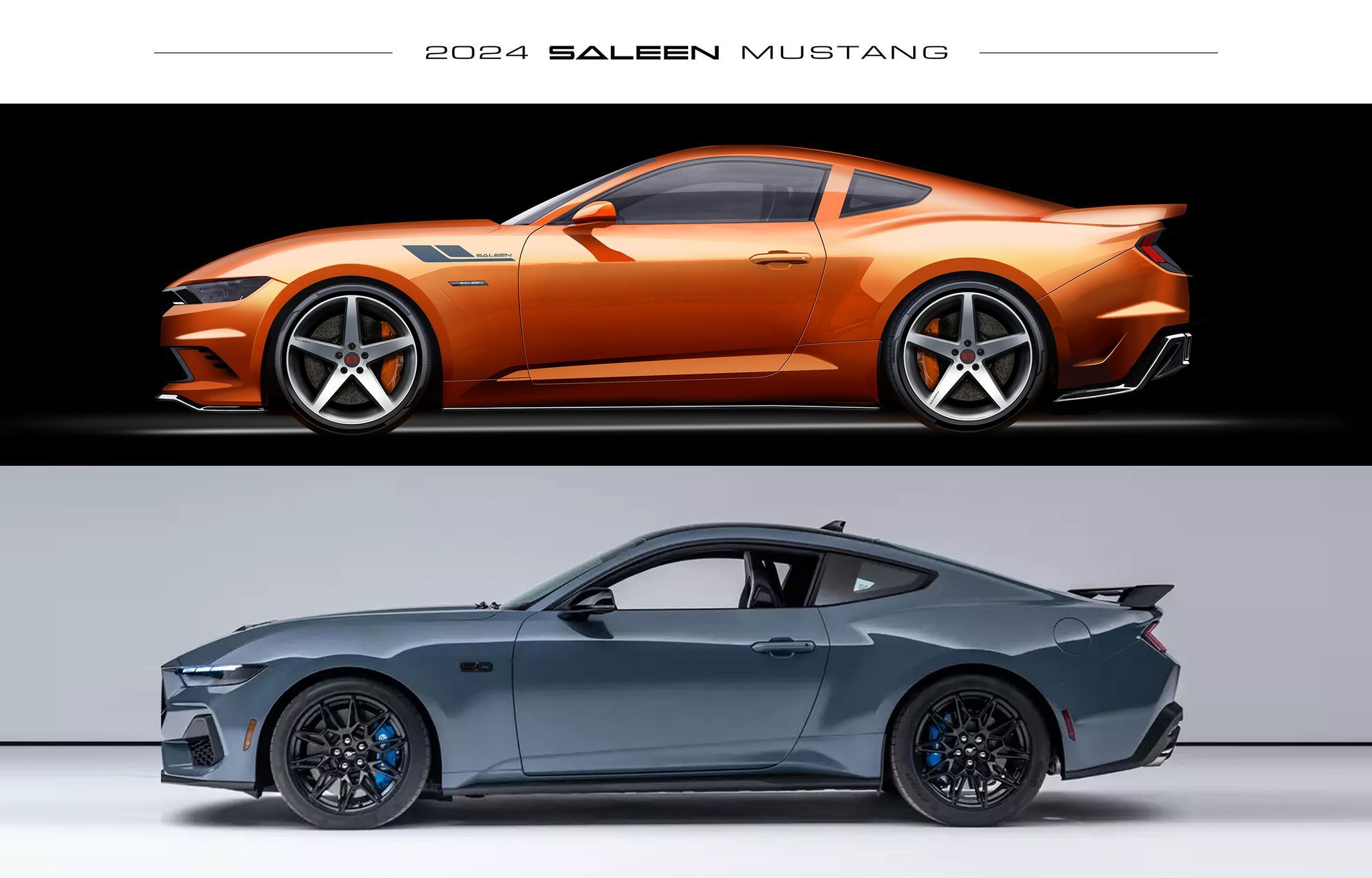 2024 Ford Mustang Saleen Side Profile With Original 2024 Mustang