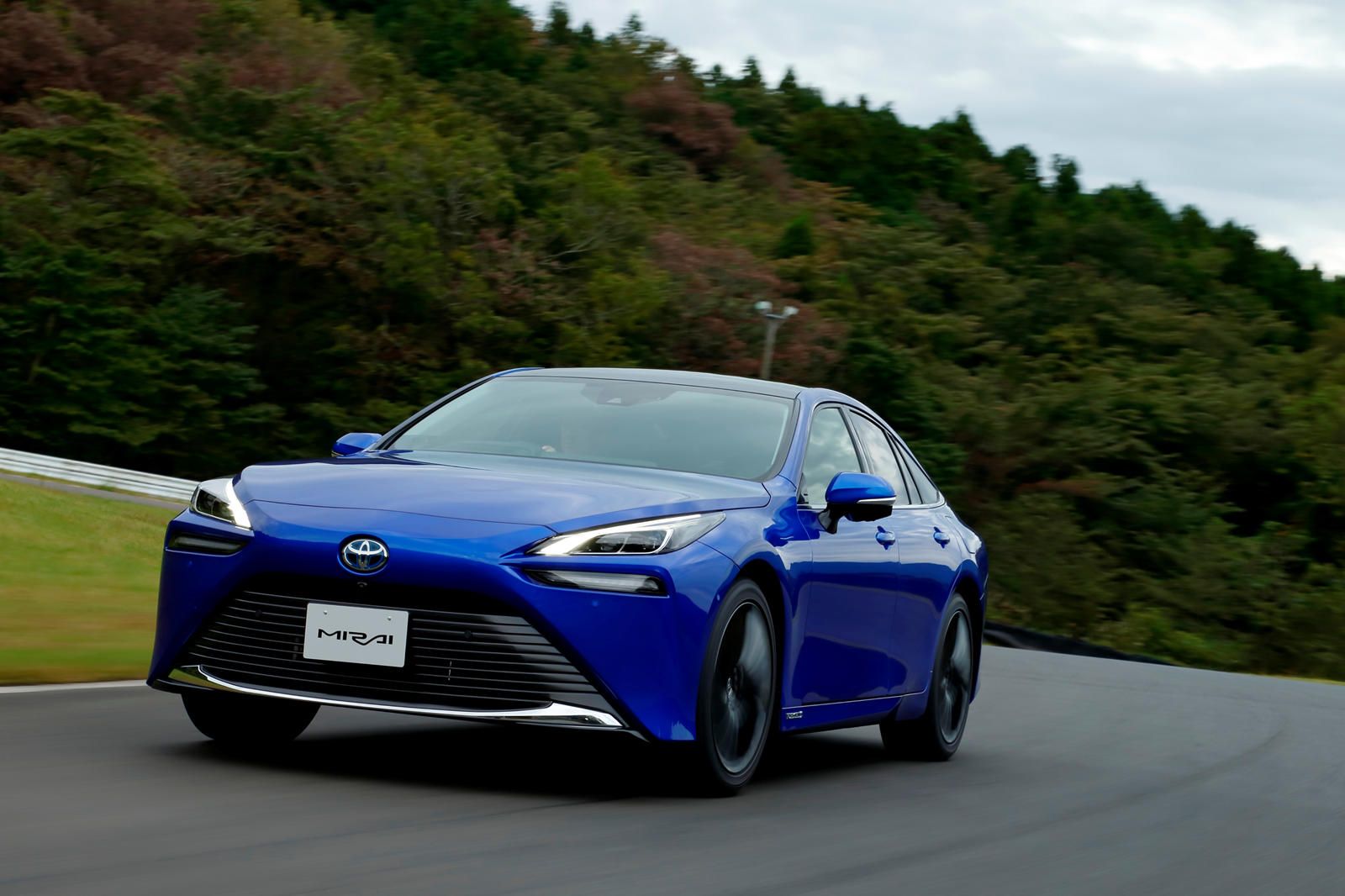 Blue Toyota Mirai - Front Quarter