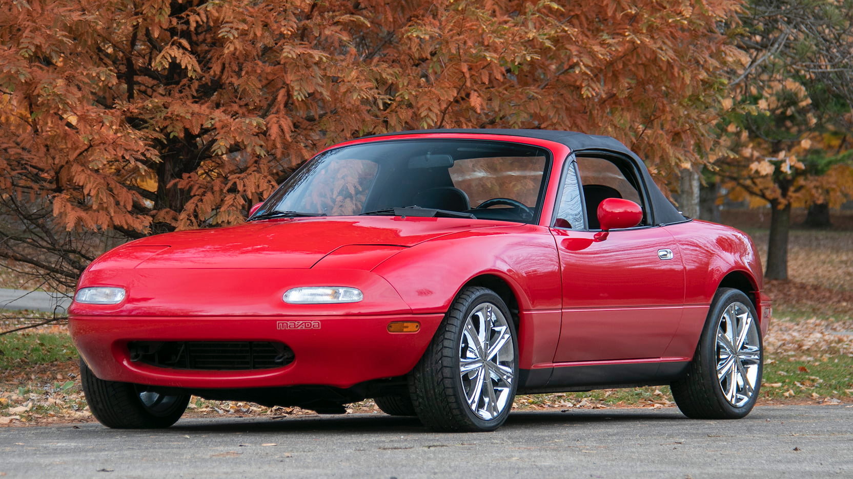 Red 1990 Mazda MX-5