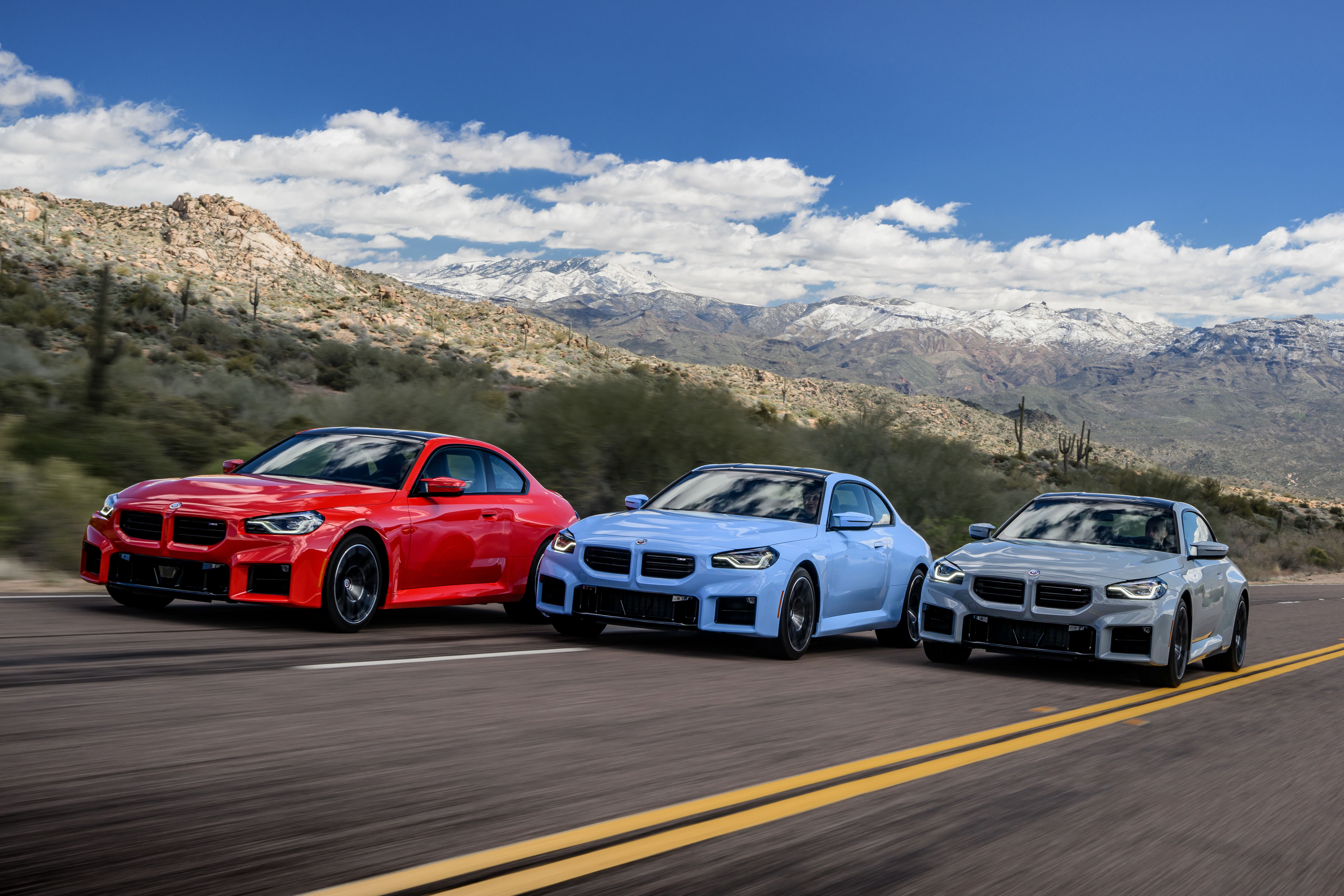 Three BMW M2s