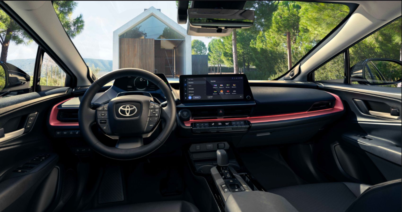 An interior shot of the 2023 Toyota Prius Prime