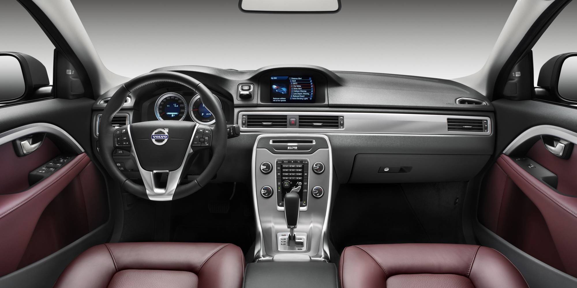 Volvo S80 Leather Gear Shift & Brake Handle Set – 1996-2006 – Grey Tuning Accessory By L'Arte Pelle