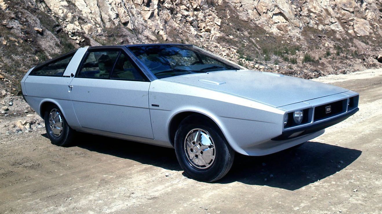 Hyundai Pony Coupe Concept 1974 Vista do quarto frontal