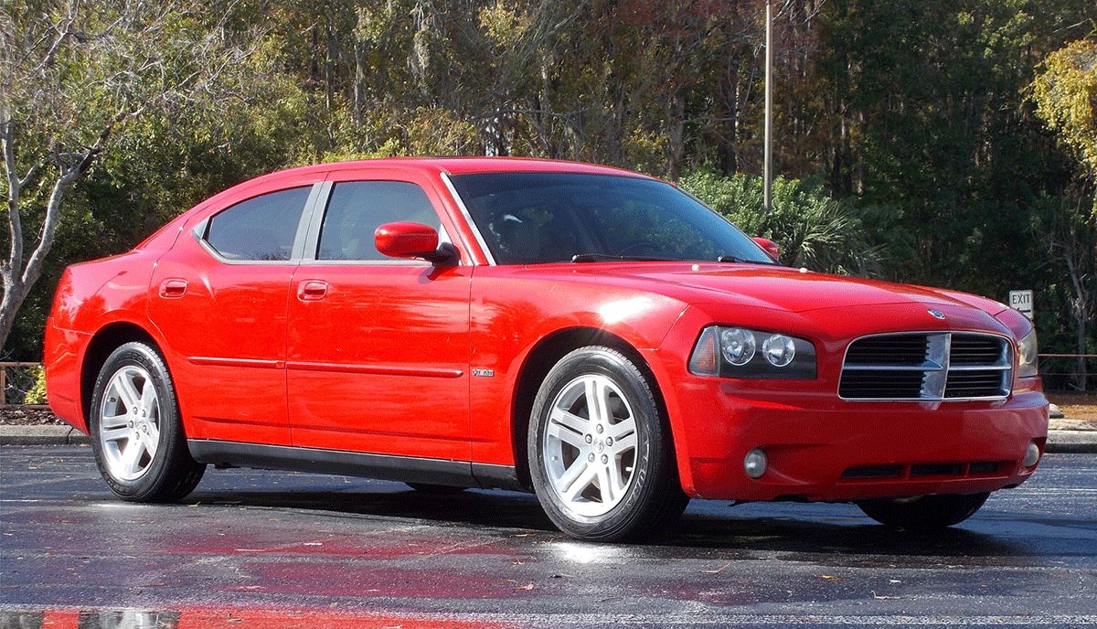 A 2007 Dodge Charger RT is parked
