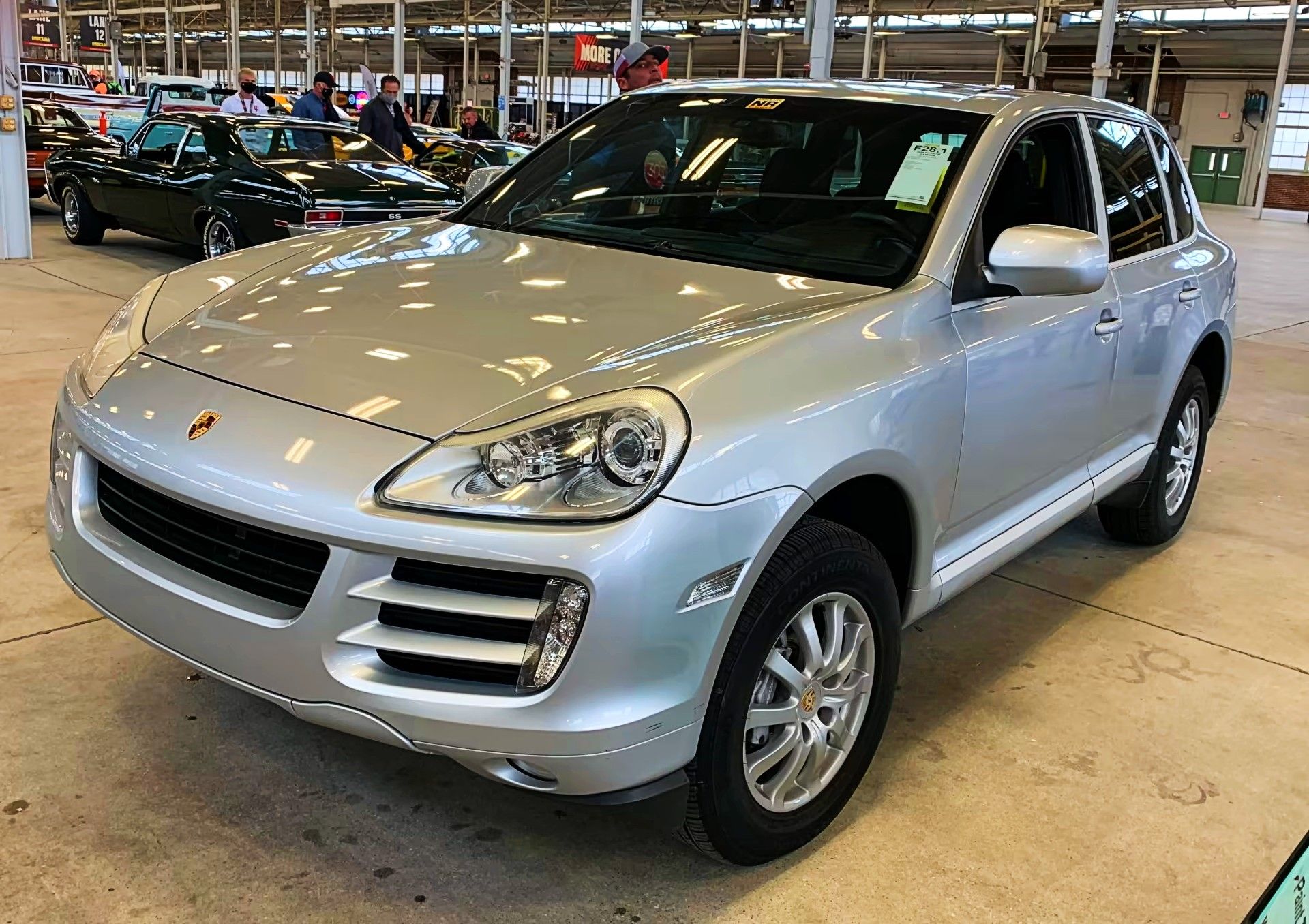 2008 Porsche Cayenne parked indoors