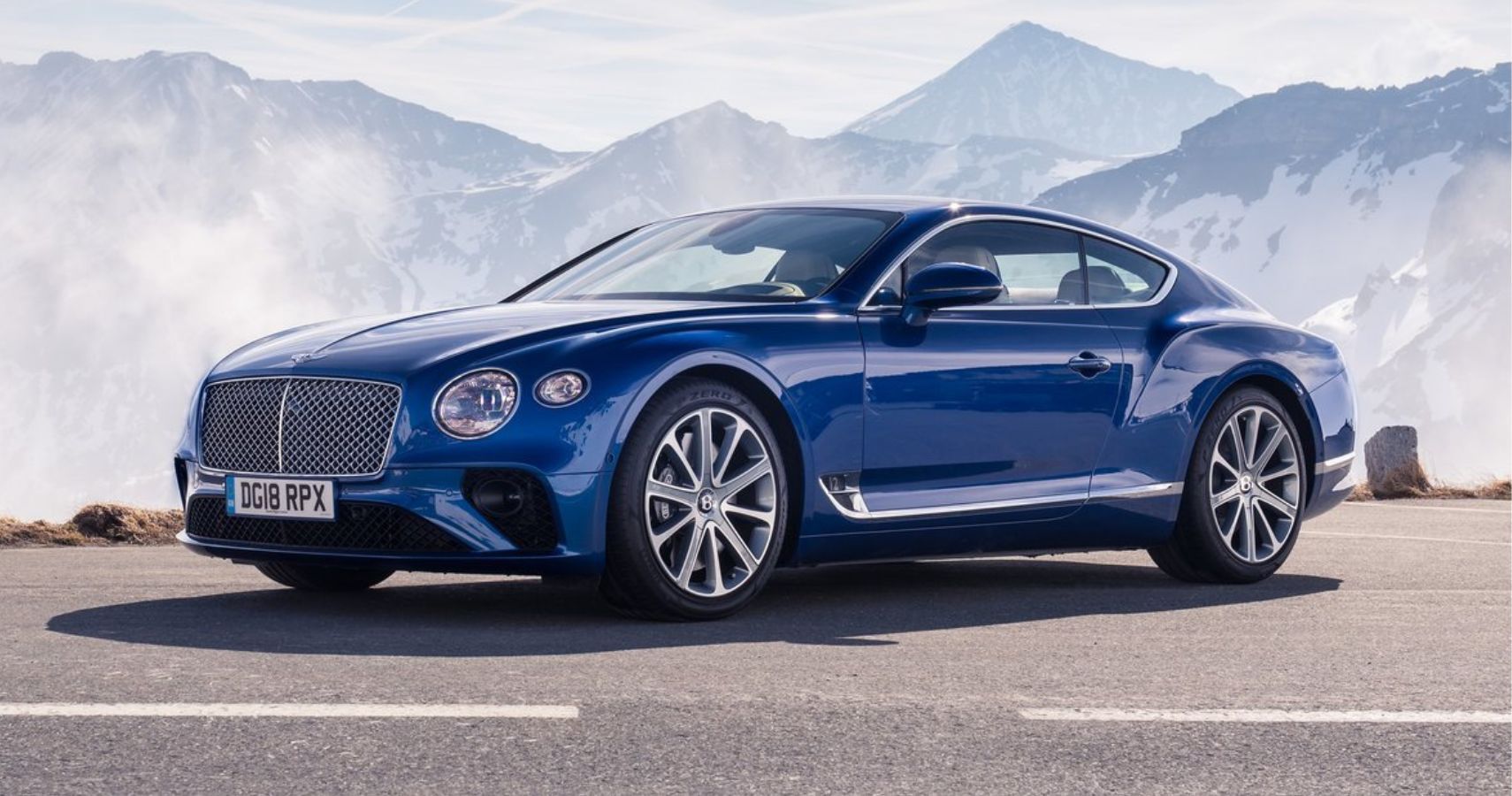 Blue 2019 Bentley continental GT
