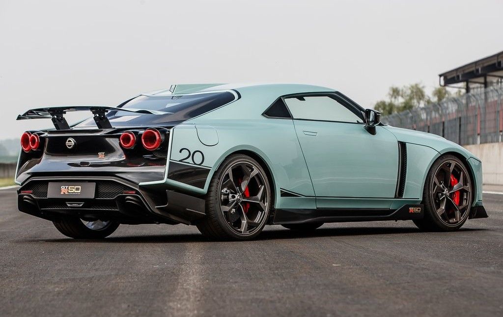 2021 Nissan GT-R50 rear to side angle