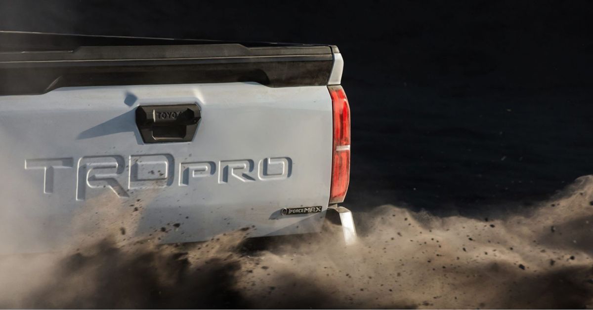 2024 Tacoma TRD Pro Tailgate with iFORCE MAX Badge 1200x628