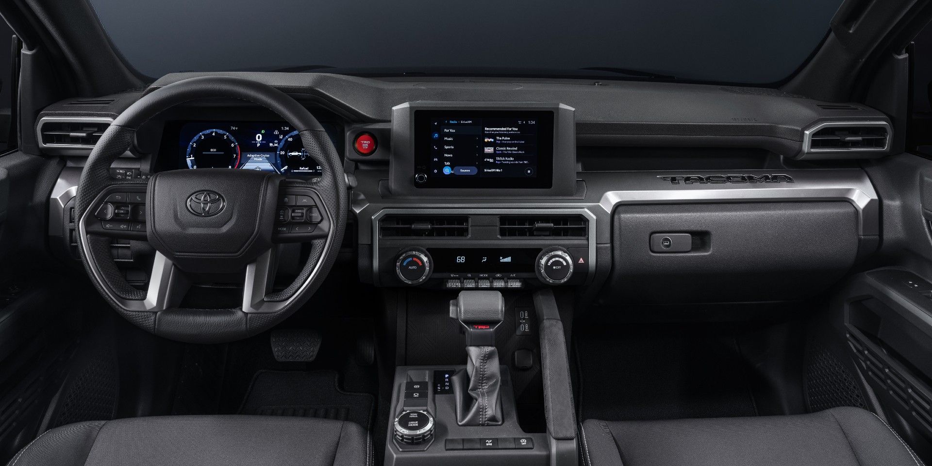 Dashboard of a 2024 Toyota Tacoma TRD PreRunner