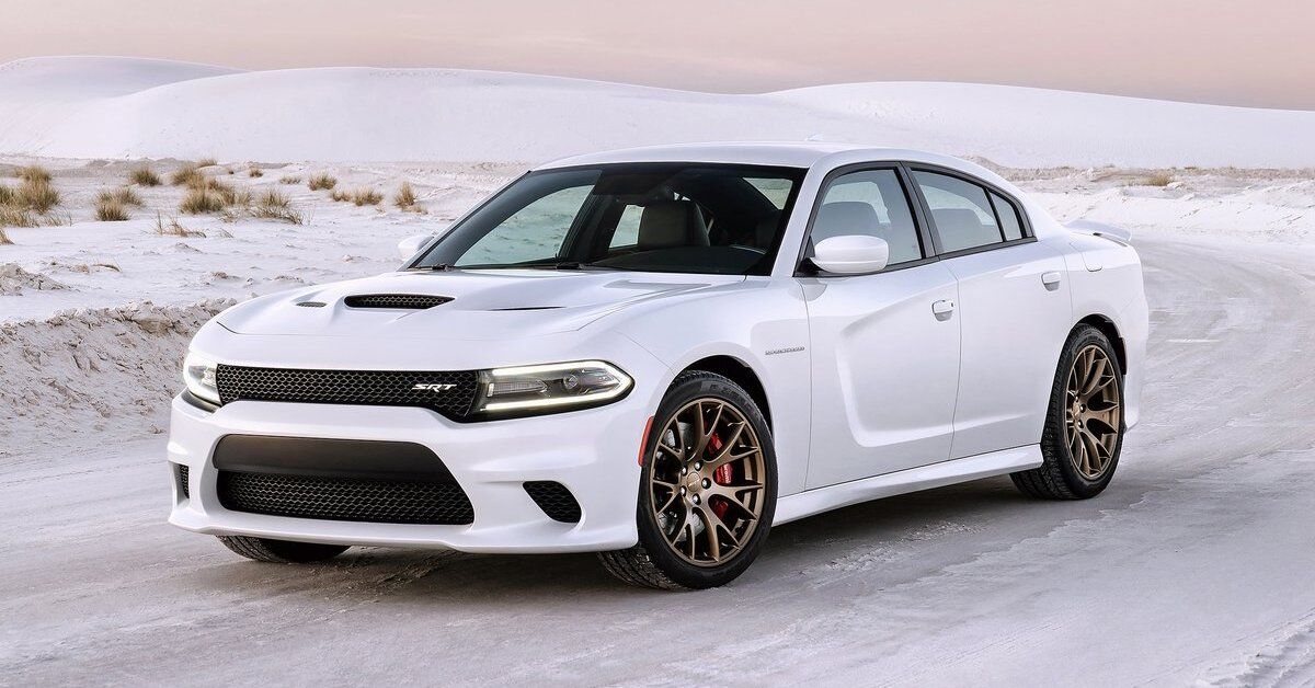 White 2015 Dodge Charger SRT Hellcat Muscle Car