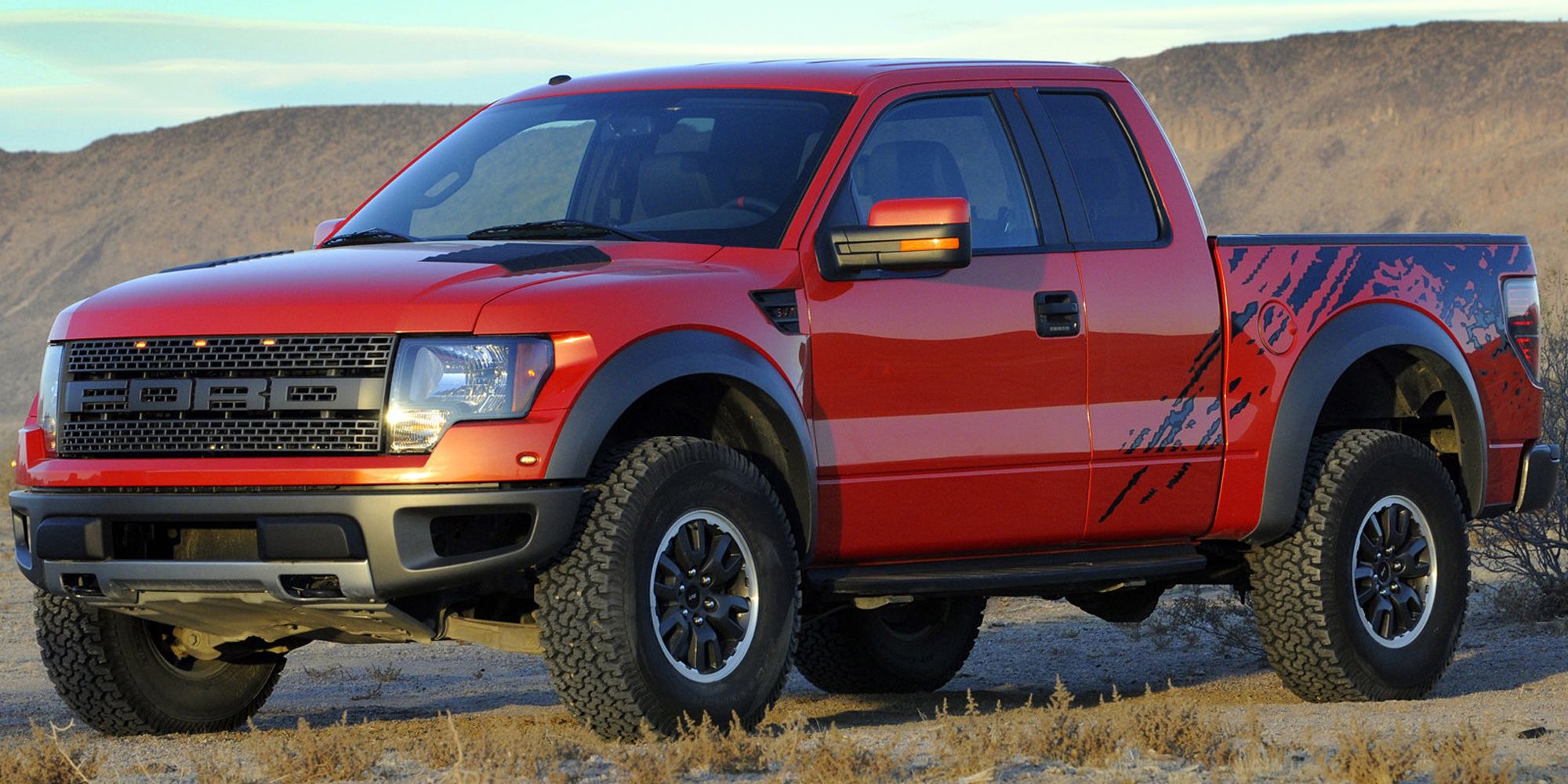 Ford F-150 SVT Raptor Front Quarter Cast Orange