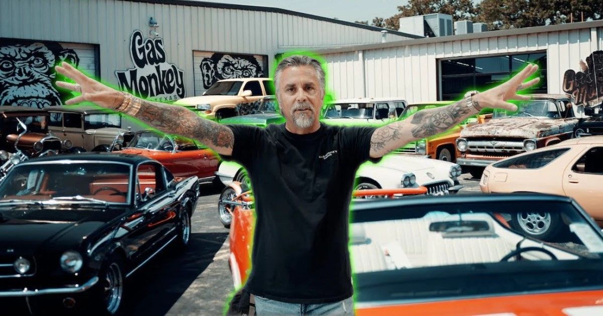 Richard Rawlings with all the cars that he sold in the Bring a Trailer auction